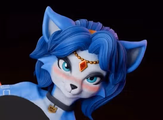 Krystal Fox Statue | Star Fox Fan Art by mowmaw NSFW,Futa 3d printed statue,3d printed,nsfw statue,futa statue,futa figurines,futanari figurines,futanari statue,furry statue,Krystal Fox Statue,Star Fox Statue