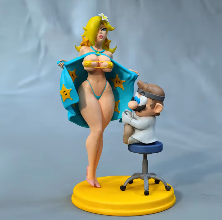 Statue Rosaline and Doctor | Super Mario Fan art par Exclusive3dprints SFW,NSFW 3d printed statue,3d printed,nsfw statue,3d printed figure,Rosaline Statue,Super Mario Statue