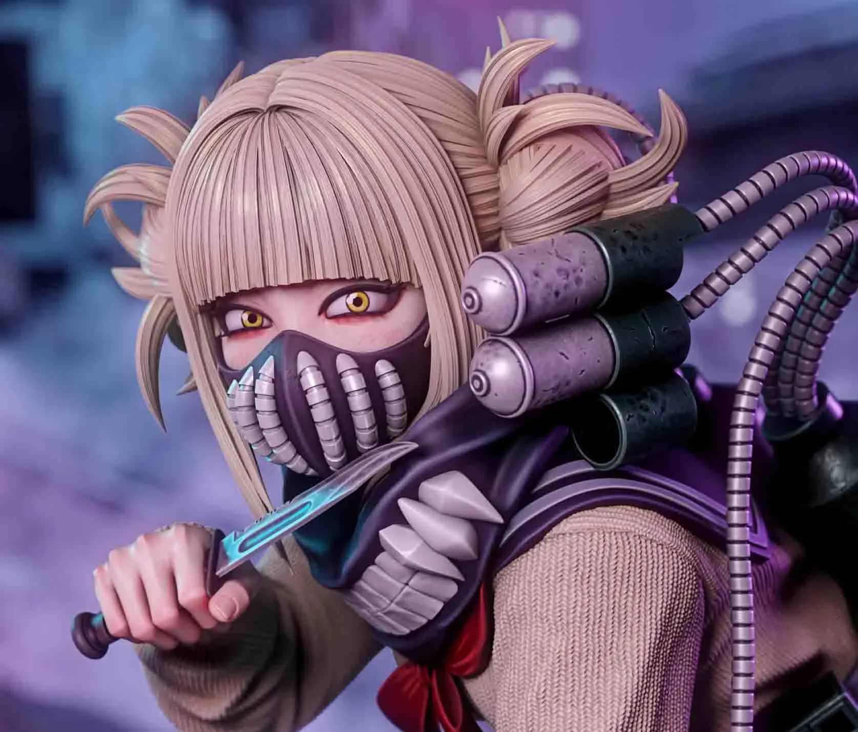 Himiko Toga Statue | My Hero Academia Fan Art by 3Dmoonn SFW 3d printed,3d printed statue,Himiko Toga Statue,My Hero Academia statue,3d printed figure
