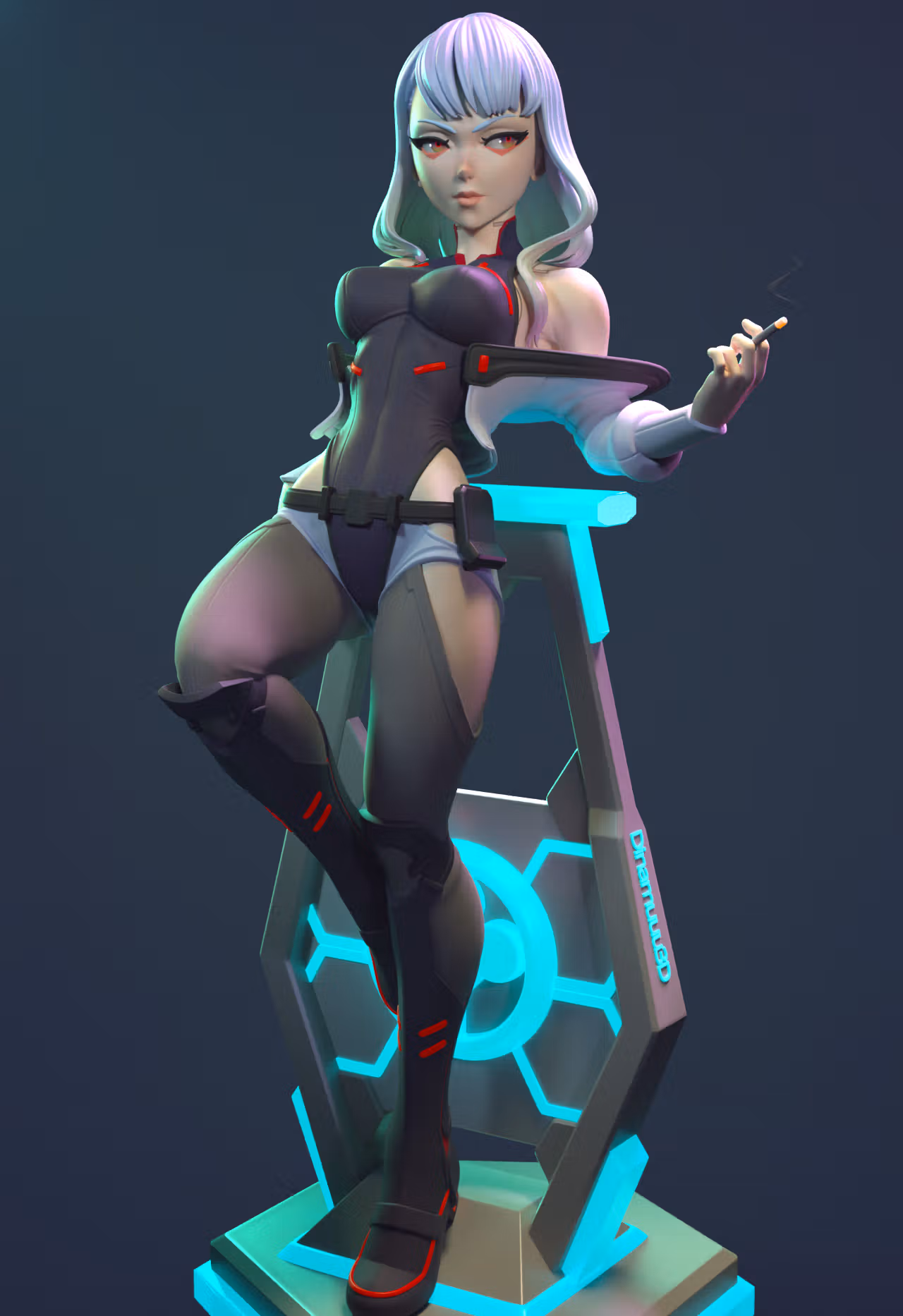 Lucy Statue | Cyberpunk Edgerunners Fanart von Dinamuuu3d SFW,NSFW 3d printed statue,3d printed,Lucy Statue ,3d printed figure,nsfw statue,Cyberpunk Edgerunners statue