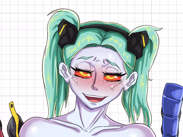 Rebecca Futa Peace Sign Sticker | Cyberpunk Edgerunners Vinyl Sticker Futa stickers,Rebecca Peace Sign sticker,Cyberpunk sticker,futa sticker