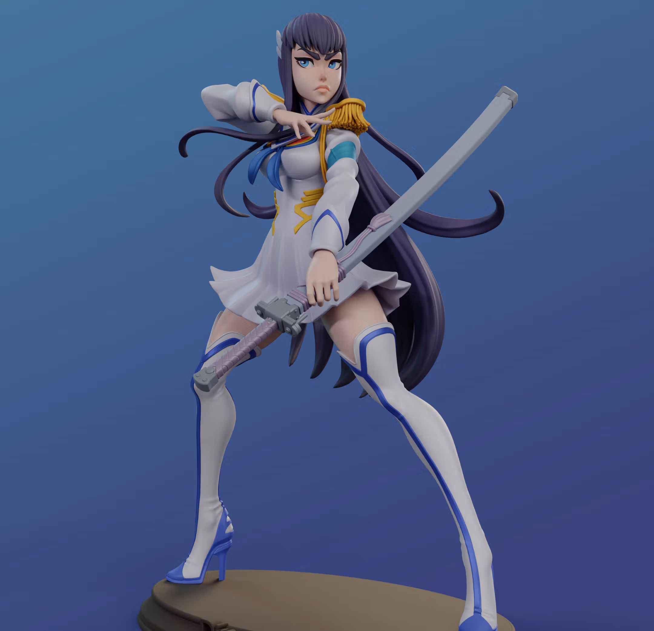 Statua Satsuki Kiryuin | Kill La Kill Fan art di Dinamuuu3d SFW,NSFW 3d printed statue,3d printed,Kill La Kill Statue ,3d printed figure,nsfw statue,Satsuki Kiryuin Statue 