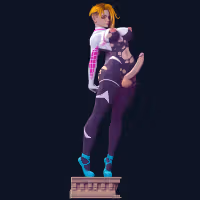 Gwen Stacy Thicc Statue | Spider Man Fan Art by Officer Rhu SFW,NSFW,Futa 3d printed statue,3d printed,nsfw statue,futa statue,Gwen Stacy statue,Spider Man statue,futa figurines,futanari figurines,futanari statue