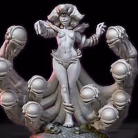 Female Humanoid Beholder Miniature | DnD Fan Art by Gaz Minis SFW,NSFW 3d printed,miniature,dnd miniature,nsfw miniature,Female Humanoid Beholder,3d printed miniature