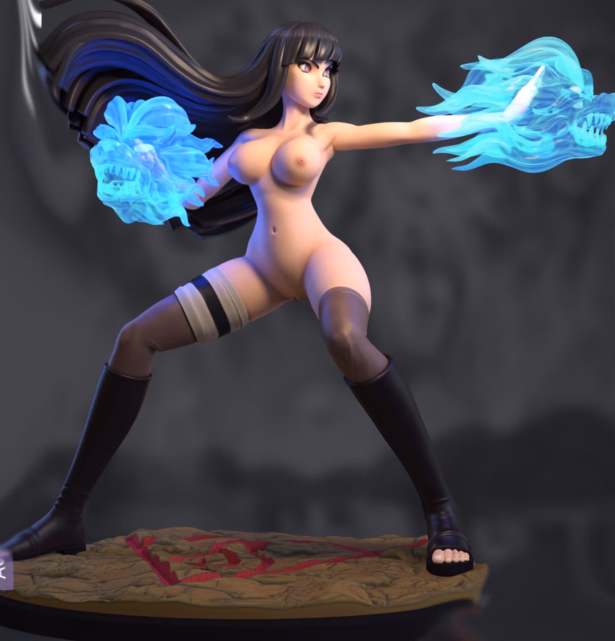Hinata Statue | Naruto Fan Art by Azerama SFW,NSFW 3d printed,3d printed statue,nsfw statue,Hinata statue,Naruto statue,3d printed figure
