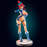 Statue Skyla Trainer | Pokémon Fan art par Officer Rhu SFW,NSFW,Futa 3d printed statue,3d printed,3d printed figure,Skyla Trainer Statue,Pokemon Statue,futa statue,futa figurines,futanari figurines,futanari statue