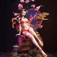 Nezuko Statue | Demon Slayer Fan Art by CW Studios SFW,NSFW 3d printed statue,Demon Slayer statue,3d printed,Nezuko Statue,3d printed figure,nsfw statue
