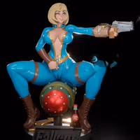 Vault Girl Statue | Fallout Fan Art by Digital Dark SFW,NSFW,Futa 3d printed statue,3d printed,nsfw statue,3d printed figure,futa statue,Vault Girl Statue,Fallout Statue,futa figurines,futanari figurines,futanari statue