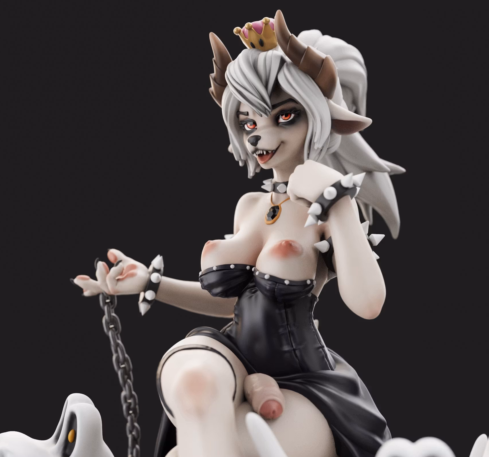 Bowsette Furry Statue | Super Mario Fan Art by Anyonensfw SFW,NSFW,Futa 3d printed,3d printed statue,nsfw statue,futa statue,Bowsette Statue,Super Mario Statue,futa figurines,futanari figurines,futanari statue,furry statue
