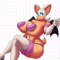 Rouge the bat v2 Furry Girl Sticker | Sonic Vinyl Sticker SFW,NSFW sonic sticker,sfw sticker,Rouge the bat sticker,Furry Girl stickers,Rouge sticker