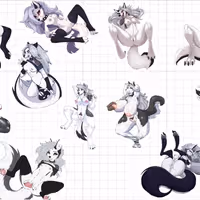 Loona 2 Mega Pack Sticker | Helluva Boss Vinyl Sticker NSFW furry sticker,Helluva Boss sticker,nsfw sticker,loona sticker,stickers