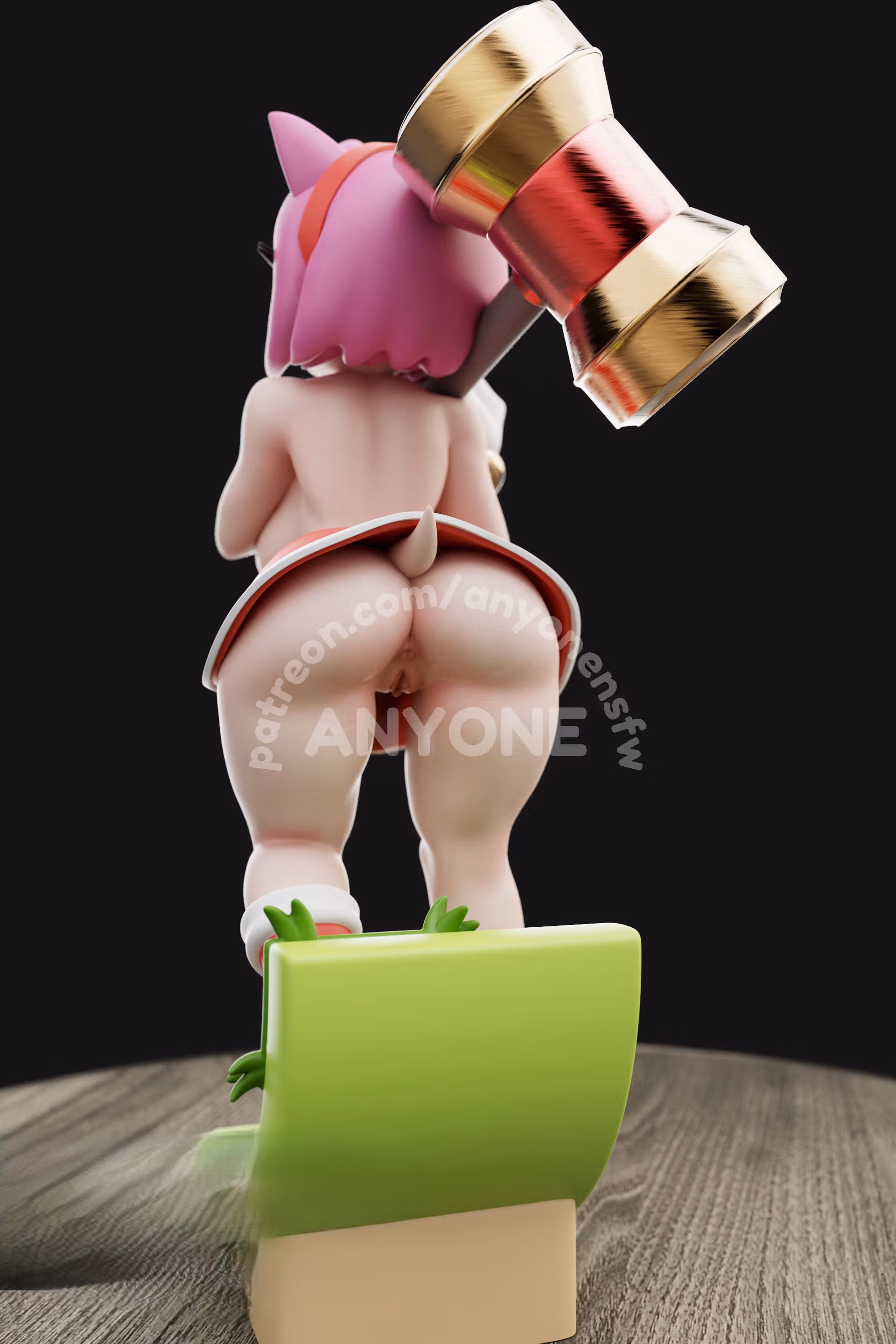 Amy Rose Statue | Sonic the Hedgehog Fan Art by Anyonensfw SFW,NSFW,Futa 3d printed,3d printed statue,nsfw statue,futa statue,Amy Rose Statue,Sonic the Hedgehog,futa figurines,futanari figurines,futanari statue,furry statue