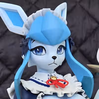 Maid Glaceon Furry Statue | Pokemon Fan Art by YLZX3 NSFW 3d printed,3d printed statue,Pokemon Statue ,Glaceon statue,nsfw statue,furry statue