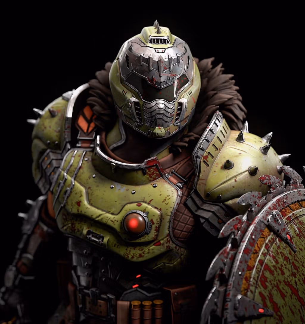Estatua Doomguy | Doom Fan art por H3LLCREATOR SFW 3d printed statue,3d printed,3d printed figure,doom statue,doomguy statue