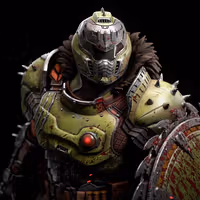 Estatua Doomguy | Doom Fan art por H3LLCREATOR SFW 3d printed statue,3d printed,3d printed figure,doom statue,doomguy statue