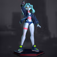 Rebecca Statue | Cyberpunk Edgerunners Fan Art by Azerama SFW,NSFW 3d printed,3d printed statue,nsfw statue,Rebecca statue,Cyberpunk Edgerunners statue
