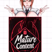Makima Flaccid Futa Sticker | Chainsaw Man Vinyl Sticker Futa nsfw stickers,Makima sticker,Chainsaw Man sticker,futa sticker,futanari sticker