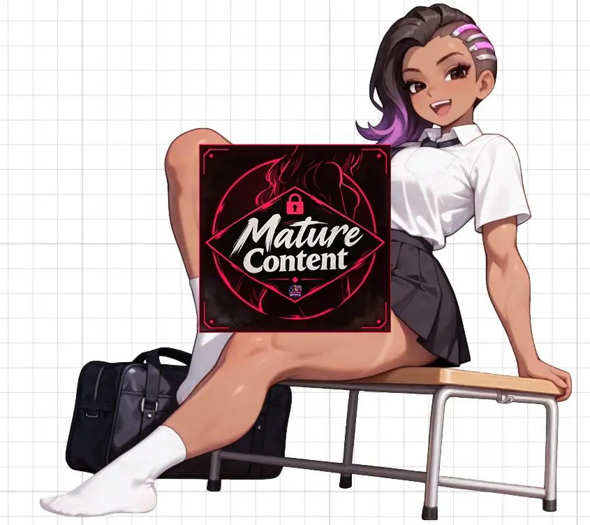 Pegatina Sombra Gym Futa | Overwatch Pegatinas Futanari Ecchi Cartoon Futa futa sticker,stickers,Sombra sticker,overwatch sticker,futanari sticker