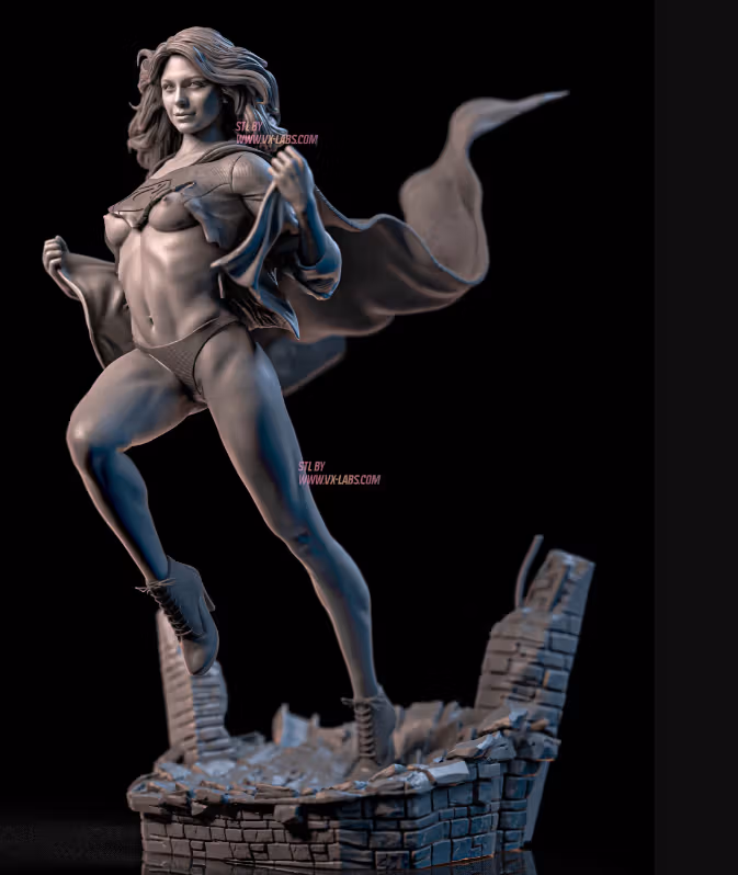 Supergirl Statue | DC Fanart von VX-Labs SFW,NSFW 3d printed statue,3d printed,nsfw statue,3d printed figure,Supergirl Statue,DC Statue