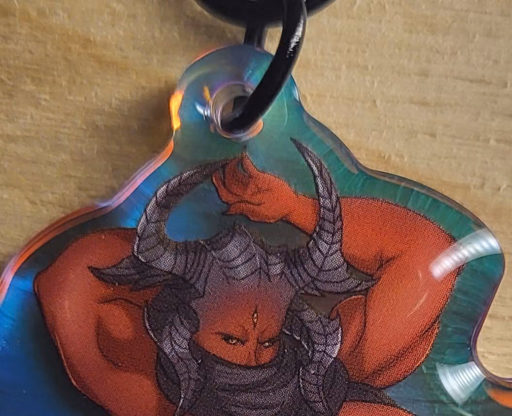 The Unknown NSFW Furry Keychain | Metal: Hellsinger Acrylic Keychain NSFW Metal: Hellsinger,The Unknown Keychain,furry keychain,nsfw keychain