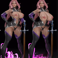 Estatua Hell Knight Ingrid | Taimanin Fan Art por Digital Dark SFW,NSFW,Futa 3d printed statue,3d printed,nsfw statue,futa statue,futa figurines,futanari figurines,futanari statue,Taimanin Murasaki statue,3d printed figure,Hell Knight Ingrid Statue