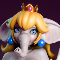 Figura Elephant Princess Peach Furry | Super Mario fanart autorstwa mowmaw NSFW,Futa 3d printed,Princess Peach statue,futa statue,Super Mario statue,furry statue,nsfw statue,futa figurines,futanari figurines,futanari statue