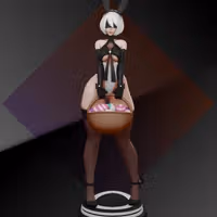 2Bunny Statue | NieR: Automata Fan Art by Rushzilla SFW 3d printed,3d printed statue,2Bunny statue,NieR: Automata statue