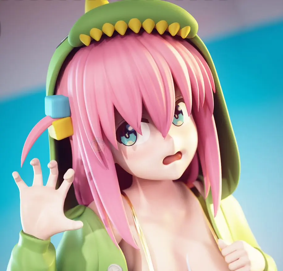 Bocchi Statue | Bocchi the Rock Fan Art by PikkyPrints SFW,NSFW 3d printed statue,3d printed,3d printed figure,Bocchi the Rock Statue,Bocchi Statue,nsfw statue