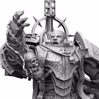 Chaos Prime The Word Knight Miniature | 40k Fan Art by glukivnete SFW 3d printed miniature,3d printed,miniature,sfw miniature,warhammer 40k,40k miniature,Chaos Prime The Word Knight 