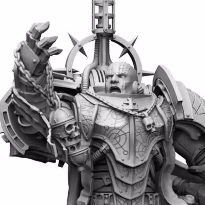 Chaos Prime The Word Knight Miniature | 40k Fan Art by glukivnete SFW 3d printed miniature,3d printed,miniature,sfw miniature,warhammer 40k,40k miniature,Chaos Prime The Word Knight 