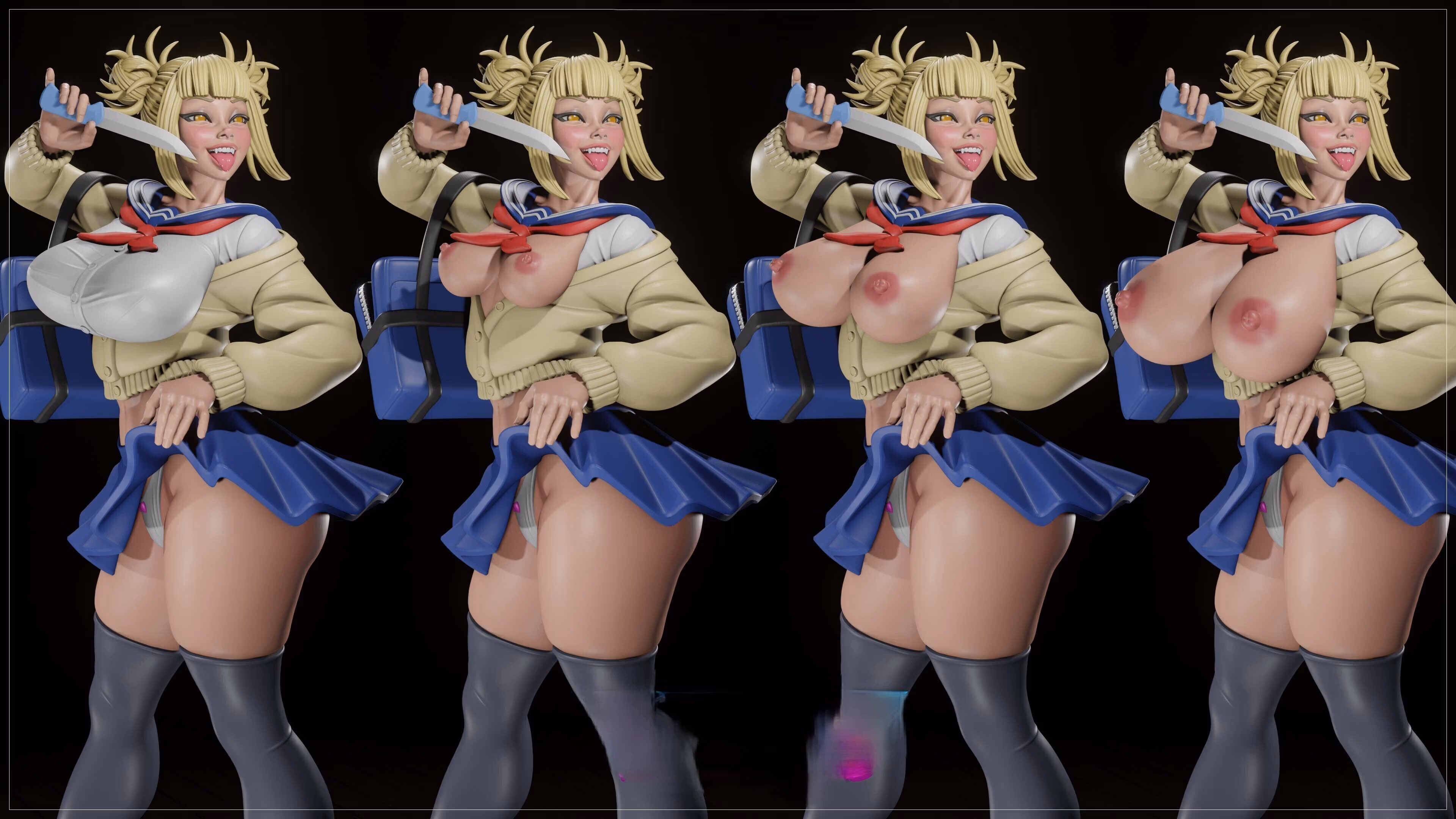 Figura Himiko Toga | My Hero Academia Fanart autorstwa Digital Dark SFW,NSFW,Futa futa statue,3d printed,nsfw statue,Himiko Toga Statue,3d printed figure,My Hero Academia Statue,futa figurines,futanari figurines,futanari statue