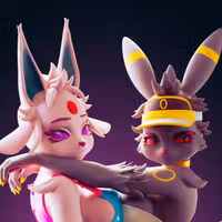 Espeon and Umbreon Eevee Statue | Pokemon Fan Art by Officer Rhu SFW,NSFW,Futa 3d printed,Espeon and Umbreon statue,futa statue,pokemon statue,furry statue,nsfw statue,futa figurines,futanari figurines,futanari statue
