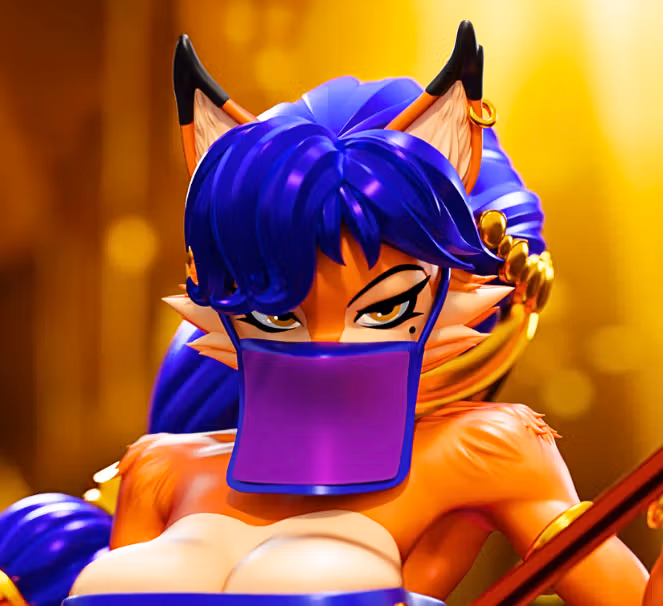 Carmelita Fox Furry Statue | Sly Cooper Fan Art by Tarsis SFW 3d printed,3d printed statue,Carmelita Fox Statue,Sly Cooper statue,3d printed figure,sfw statue,furry statue