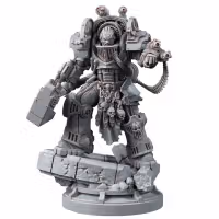 Chaos Prime The Iron Knight Miniature | 40k Fan Art by glukivnete SFW 3d printed miniature,3d printed,miniature,sfw miniature,warhammer 40k,40k miniature,Chaos Prime The Iron Knight,Perturabo Primarch of the Iron Warriors Legion