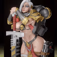 Sister of Battle Statue | 40k Fanart von Digital Dark SFW,NSFW,Futa 3d printed statue,3d printed,nsfw statue,futa statue,futa figurines,futanari figurines,futanari statue,3d printed figure,Sister of Battle Statue ,warhammer 40k statue