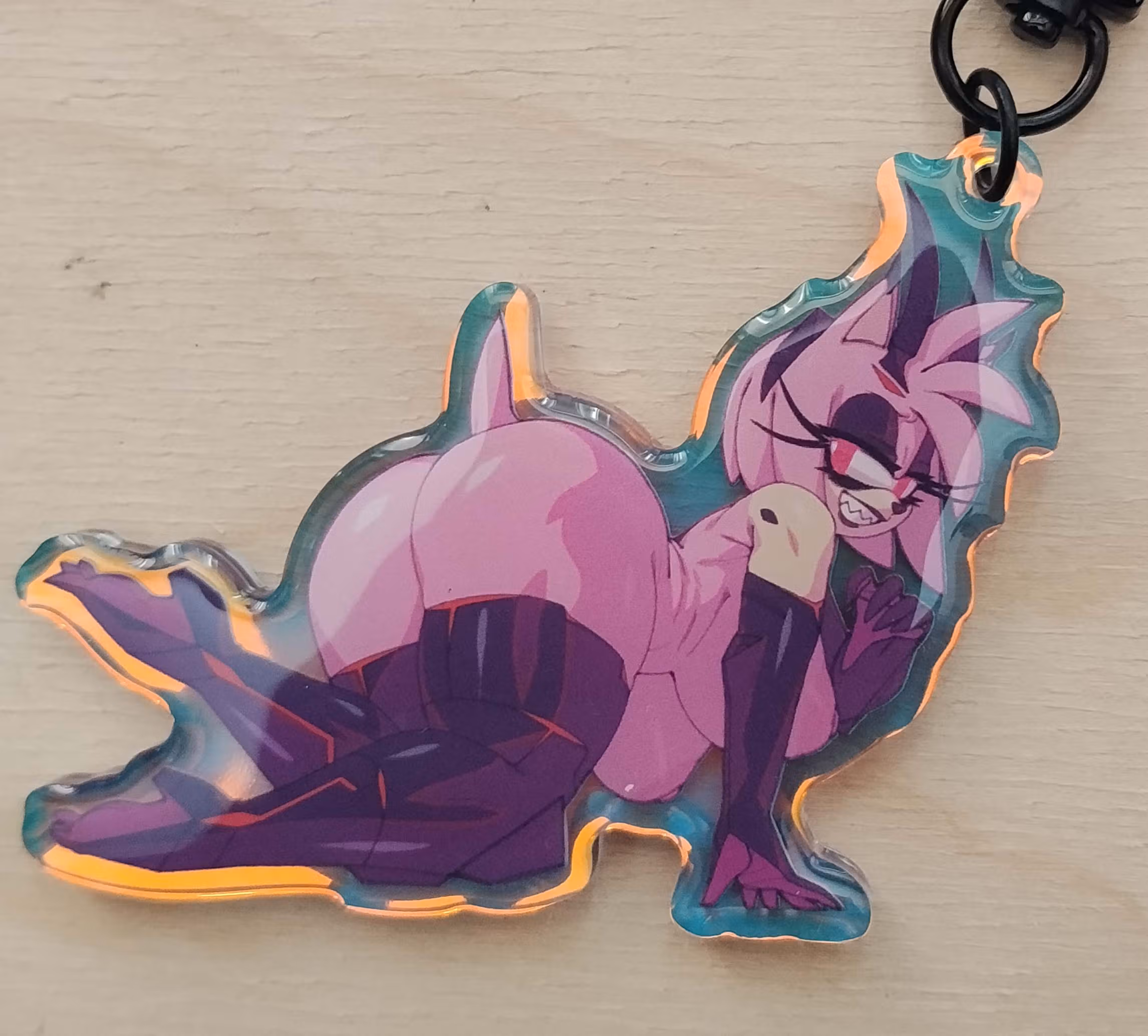 Brelok Amy Rose Furry | Sonic the Hedgehog Akrylowy brelok NSFW Amy Rose keychain,furry keychain,Sonic the Hedgehog keychain,nsfw keychain