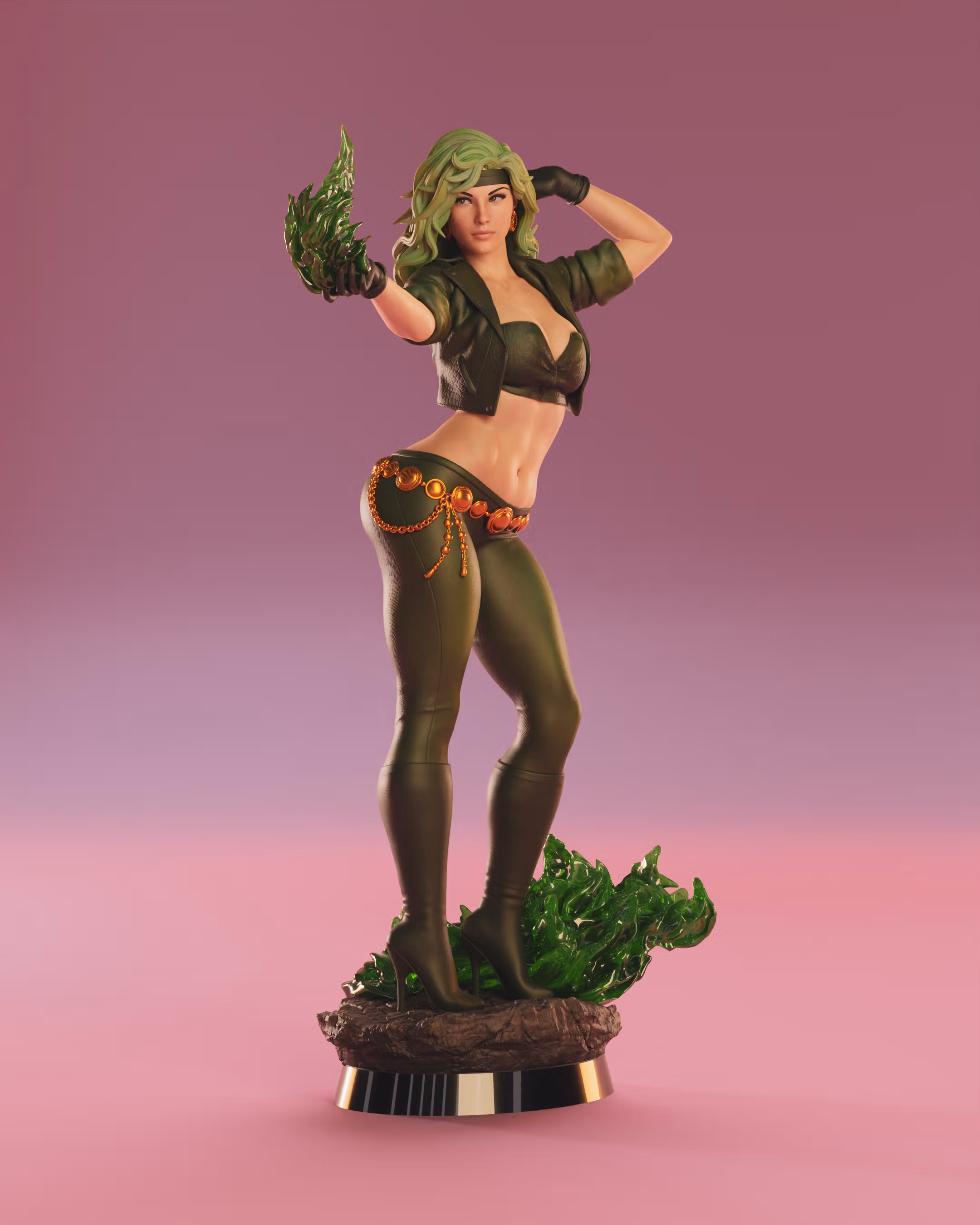 Fire Statue | DC Fan Art by Abe3D SFW,NSFW 3d printed statue,fire statue,dc statue,3d printed figure,3d printed,nsfw statue