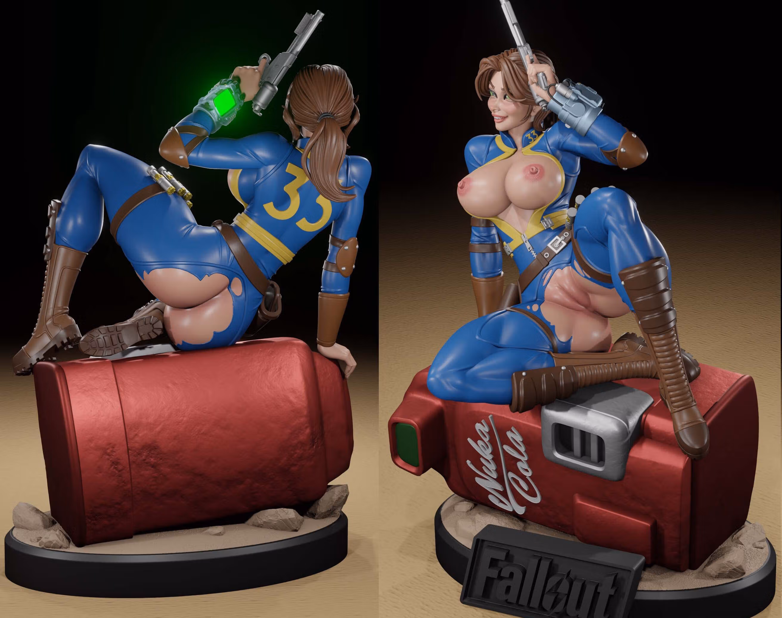 Figura Lucy | Fallout fanart autorstwa Digital Dark SFW,NSFW,Futa 3d printed statue,3d printed,nsfw statue,futa statue,futa figurines,futanari figurines,futanari statue,3d printed figure,Lucy Statue,Fallout statue 