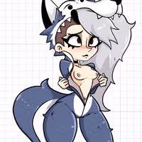 Loona v4 Sticker | Helluva Boss Vinyl Sticker NSFW furry sticker,Helluva Boss sticker,nsfw sticker,loona sticker,stickers