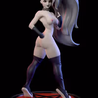 Loona Statue | Helluva Boss Fan Art by Azaak3d SFW,NSFW 3d printed statue,3d printed,nsfw statue,furry statue,loona statue,Helluva Boss Statue