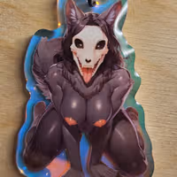 Mal0 Puppy Eyes Keychain | SCP Acrylic Keychain NSFW Mal0 Puppy Eyes,Mal0 keychain,furry keychain,scp keychain,nsfw keychain