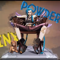Jinx Statue | Arcane Fanart von Hawo SFW 3d printed statue,3d printed,league of legends,3d printed figure,Jinx Statue