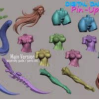 Yvraine Statue | 40k Fan Art by Digital Dark SFW,NSFW,Futa 3d printed statue,3d printed,nsfw statue,3d printed figure,Yvraine Statue,Warhammer 40k,futa statue,futa figurines,futanari figurines,futanari statue