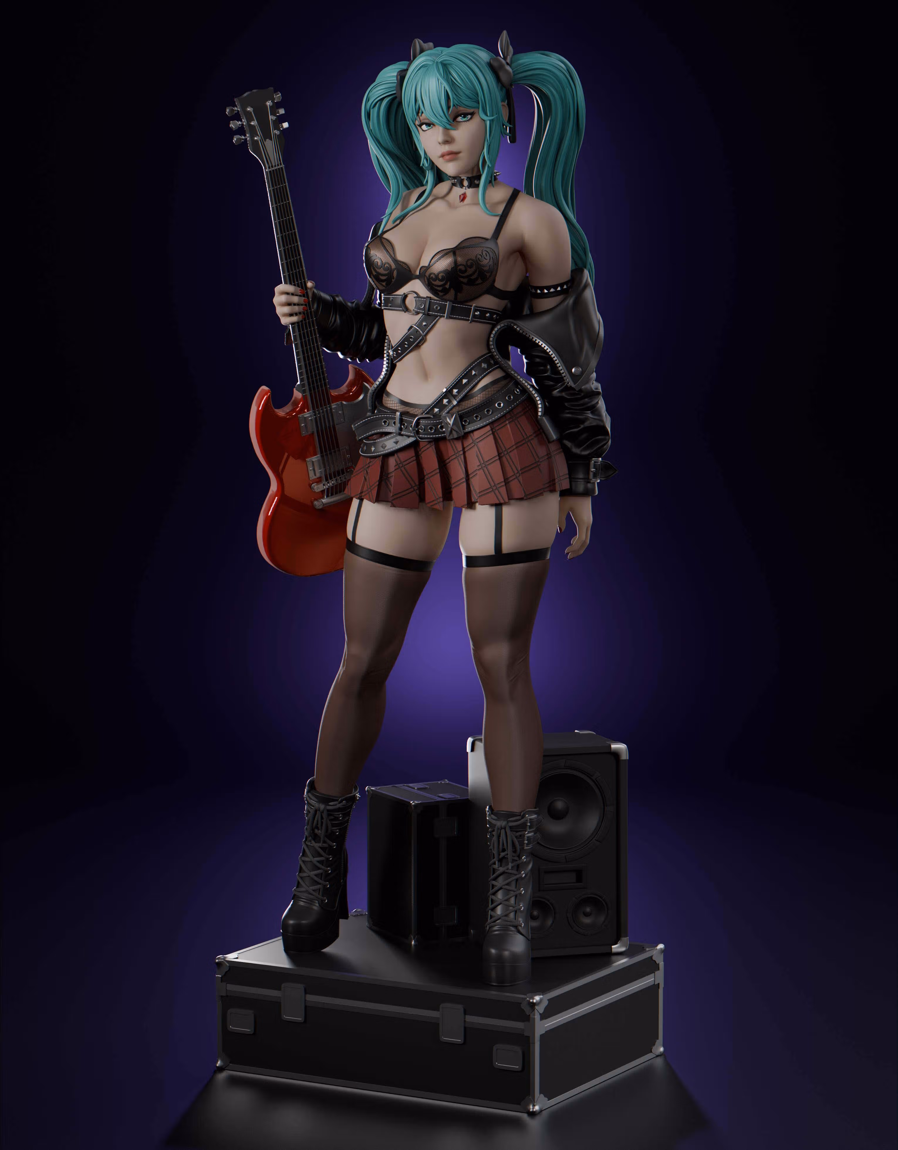Hatsune Miku Statue | Vocaloid Fan Art by Abe3D SFW,NSFW 3d printed statue,nsfw statue,Hatsune Miku statue,Vocaloid statue,3d printed figure,3d printed