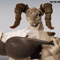 Estatua Deathclaw Maid Furry | Fallout Fan art por Gray World SFW 3d printed statue,3d printed,Argonian Maid Statue,Fallout statue,3d printed figure,furry statue