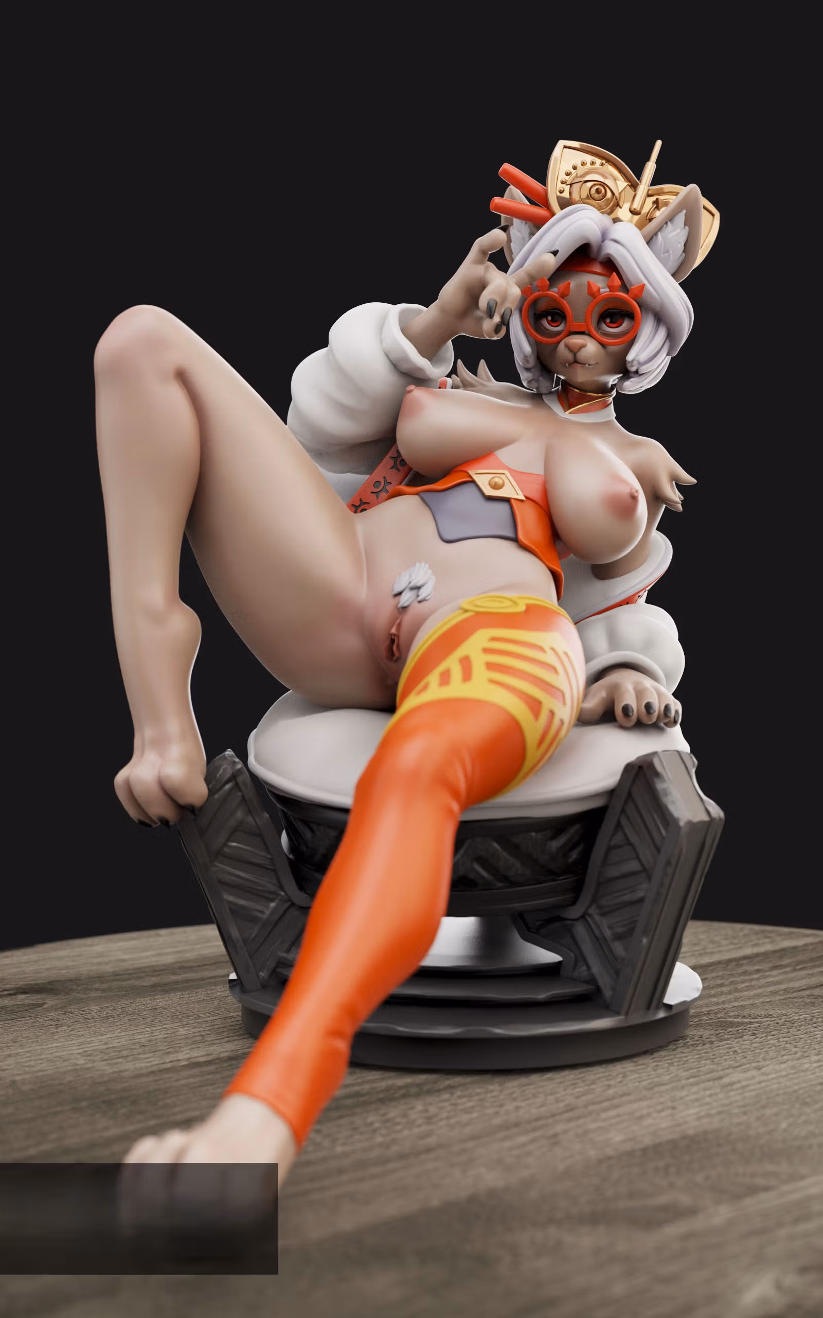 Purah Furry Statue | The Legend of Zelda Fan Art by Anyonensfw SFW,NSFW,Futa 3d printed,3d printed statue,nsfw statue,futa statue,Purah Statue,The Legend of Zelda Statue,futa figurines,futanari figurines,futanari statue,furry statue
