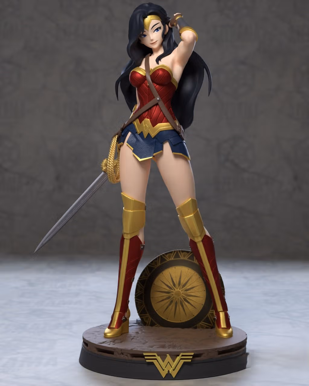 Wonder Woman Statue | DC Fan Art by Azerama SFW,NSFW 3d printed,3d printed statue,nsfw statue,Wonder Woman statue,dc statue
