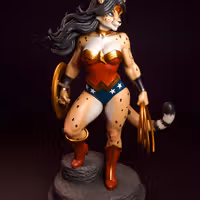 Estatua Anthro Wonder Woman Furry | DC Fan Art por mowmaw SFW 3d printed,3d printed statue,Wonder Woman statue,DC statue,furry statue