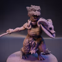 Embattlement Saber Kobold Miniature | DnD Fan Art by Jigglystix SFW,NSFW 3d printed,miniature,dnd miniature,Embattlement Saber Kobold,3d printed miniature,nsfw miniature