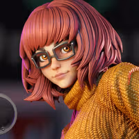 Statua Velma Dinkley | Scooby-Doo Fan art di 3Dmoonn SFW,NSFW 3d printed,3d printed statue,Velma Dinkley Statue,Scooby-Doo statue,nsfw statue